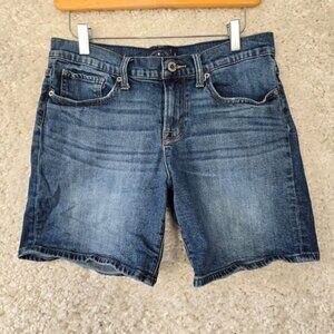 Lucky Brand Roll-Up Jean Shorts Women 6 Blue Denim Casual Cuffed
